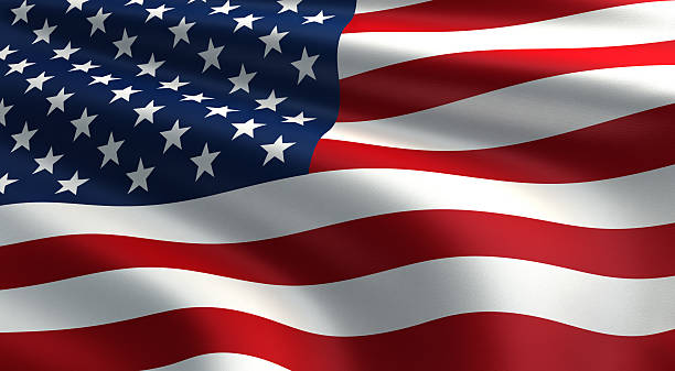 Flag of the United States 3d render Flag of the United States (close-up) american flag stock pictures, royalty-free photos & images