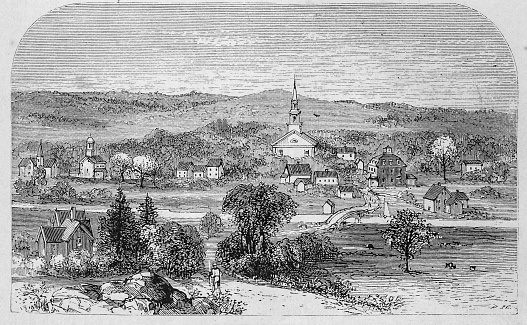 A pastoral view of Lyme, Connecticut from a January 1876 issue of Harper's New Monthly Magazine