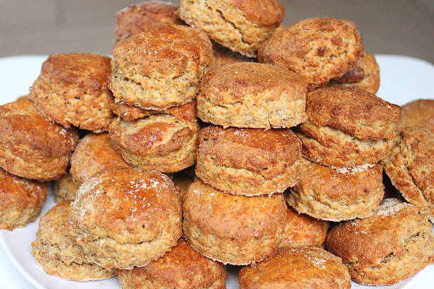 istock Round cheese scones made with wholemeal flour, healthy eating image 524068587