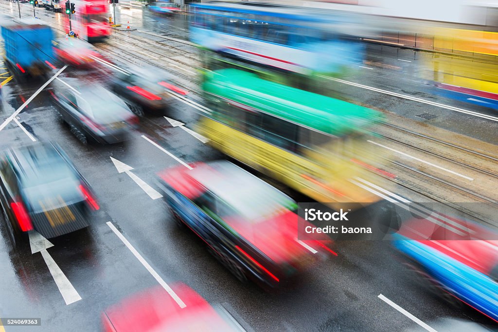 city traffic city traffic with white arrow sign on the asphalt. Arrow Symbol Stock Photo