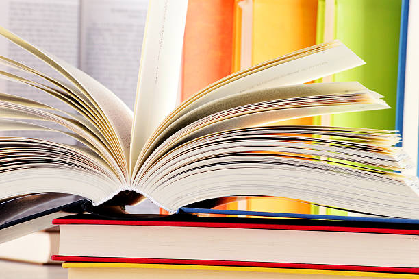 istock Composition with hardcover books in the library 524071477