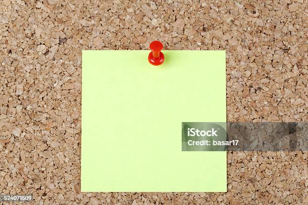 Empty Paper Note Stock Photo - Download Image Now - Adhesive Note, Aerial View, Attached