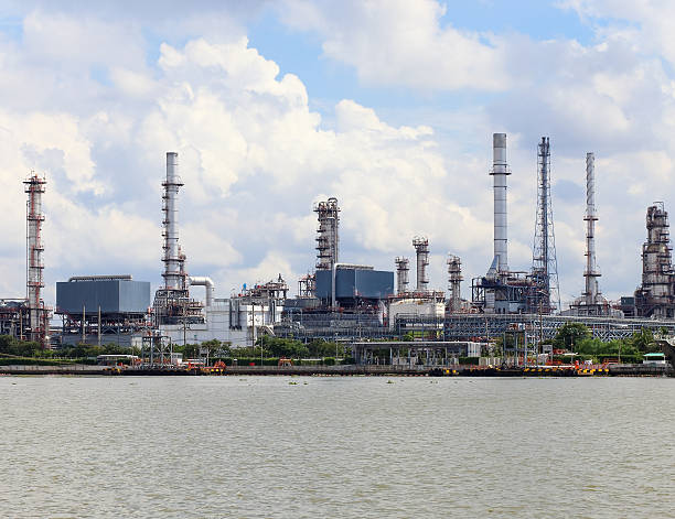 istock oil refinery on the coast.,Bangkok,Thailand 524071885