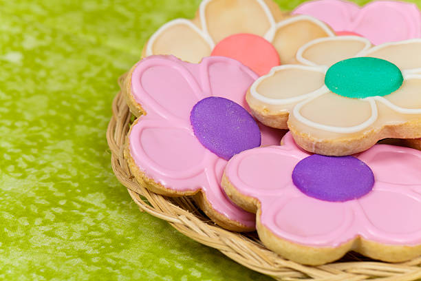 istock Homemade sugar cookies shaped like flowers 524073003