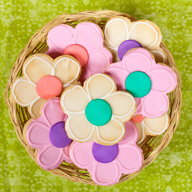 istock Homemade sugar cookies shaped like flowers 524073023
