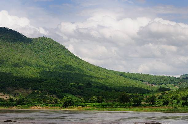 istock Mekong riverside mountain Laos. 524085671