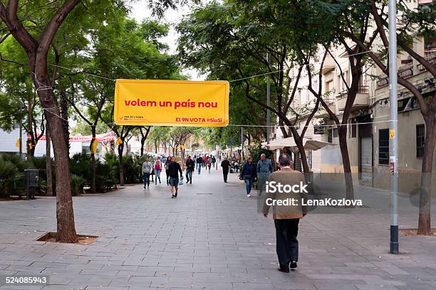 Day Of Voting For Independence Of Catalonia Stock Photo - Download Image Now - Adult, Barcelona - Spain, Catalan Independence Movement