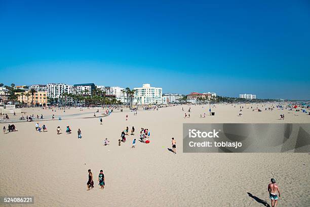 Santa Monica Beach Stock Photo - Download Image Now - Beach, Beach Holiday, California