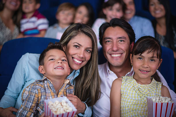 istock Happy family at the cinema 524090571