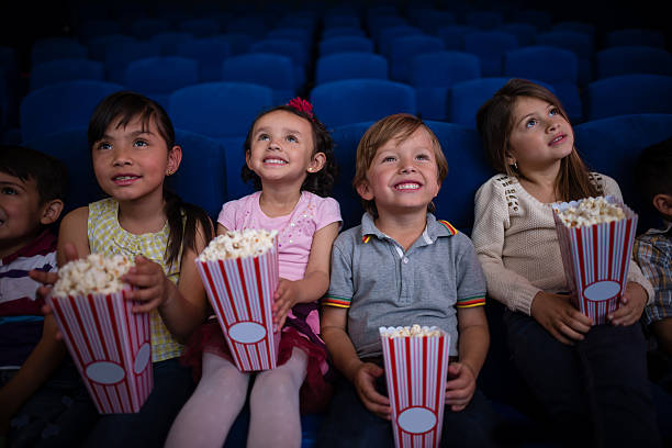 istock Happy kids at the cinema 524090783