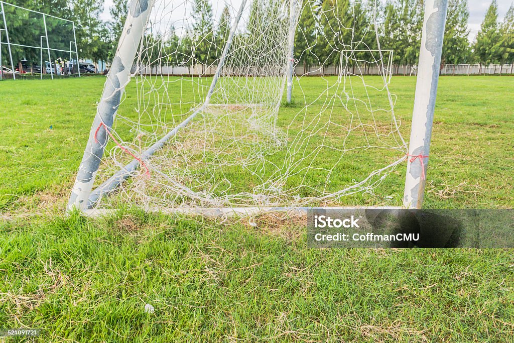 old soccer goal image of old soccer goal in field.image of old soccer goal in field. Aspirations Stock Photo