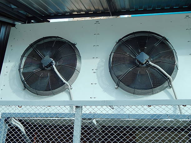 istock Electric fans air conditioner outside 524092419