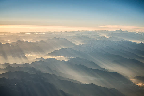 istock Himalayas mountains Everest range panorama aerial view 524127169