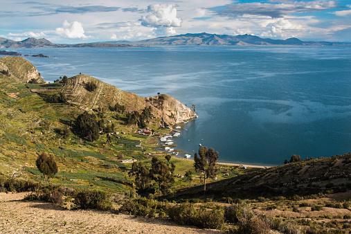 A bay on the Isla del Sol, Bolivia.