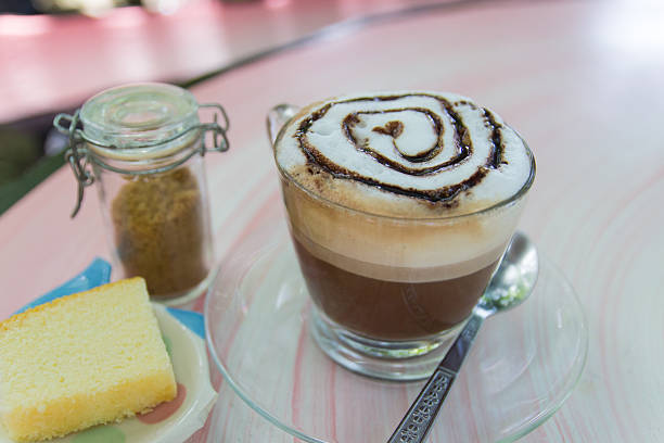 Coffee from above, copy space