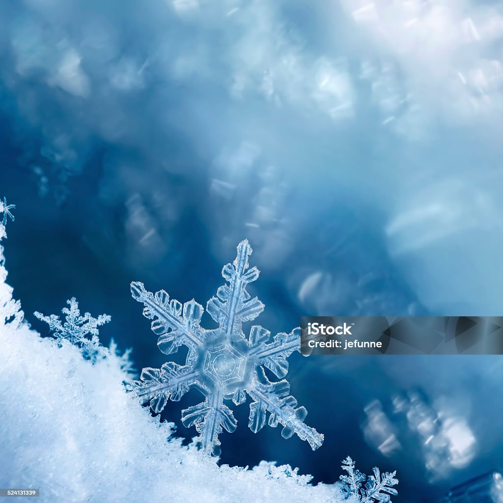 Snowflake Edge Digital composite of snowflakes and frost. Snowflake Shape Stock Photo