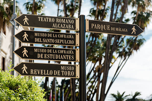 istock Tourist signpost in Malaga 524134263