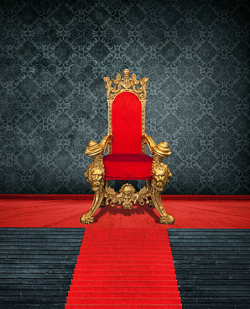 Room Interior With Throne And Red Carpet Room Interior With Throne And Red Carpet throne stock pictures, royalty-free photos & images