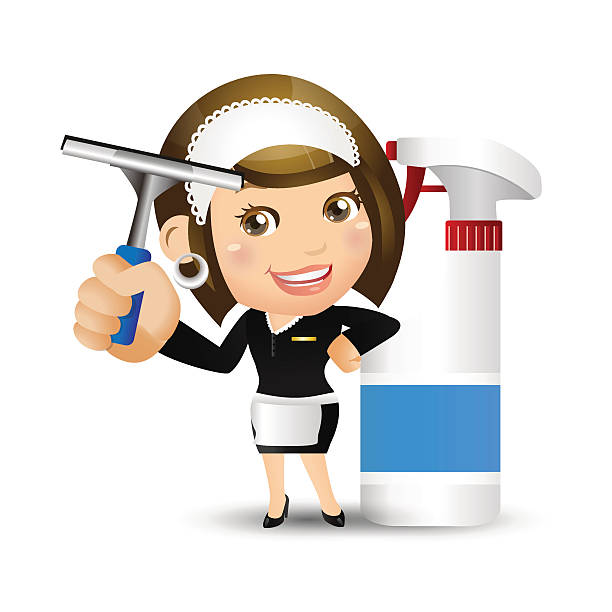 illustrations, cliparts, dessins animés et icônes de personnes ensemble de la profession-agent d'entretien ménager - agent dentretien
