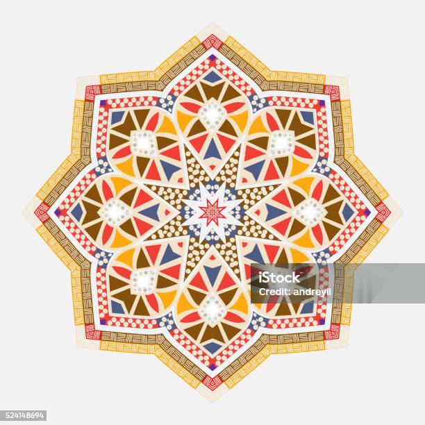Abstract Pattern Arabic Book Circular Abstract Pattern In Arabic Style Stock Illustration - Download ...