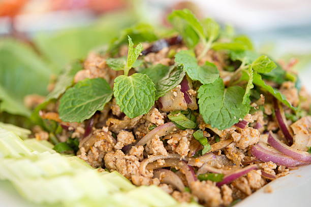 istock Minced pork salad and spicy, Thai food 524148912
