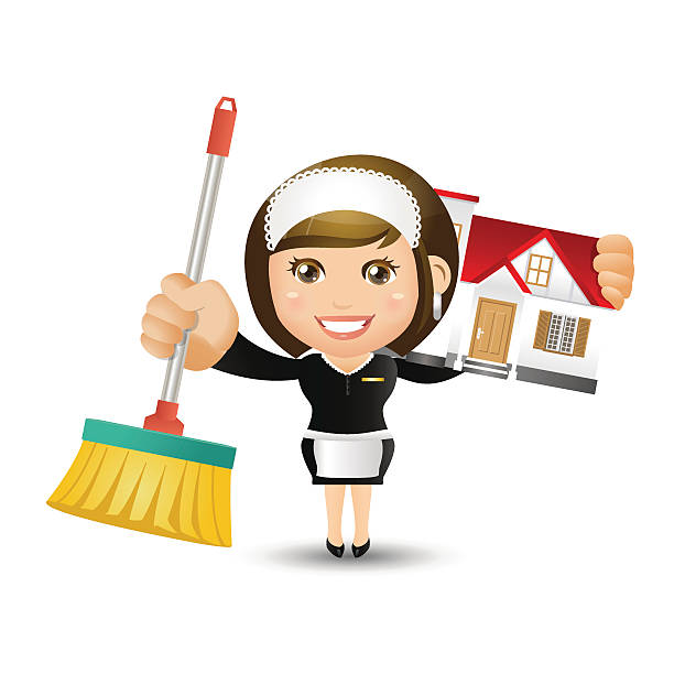 illustrations, cliparts, dessins animés et icônes de personnes ensemble de la profession-agent d'entretien ménager - agent dentretien