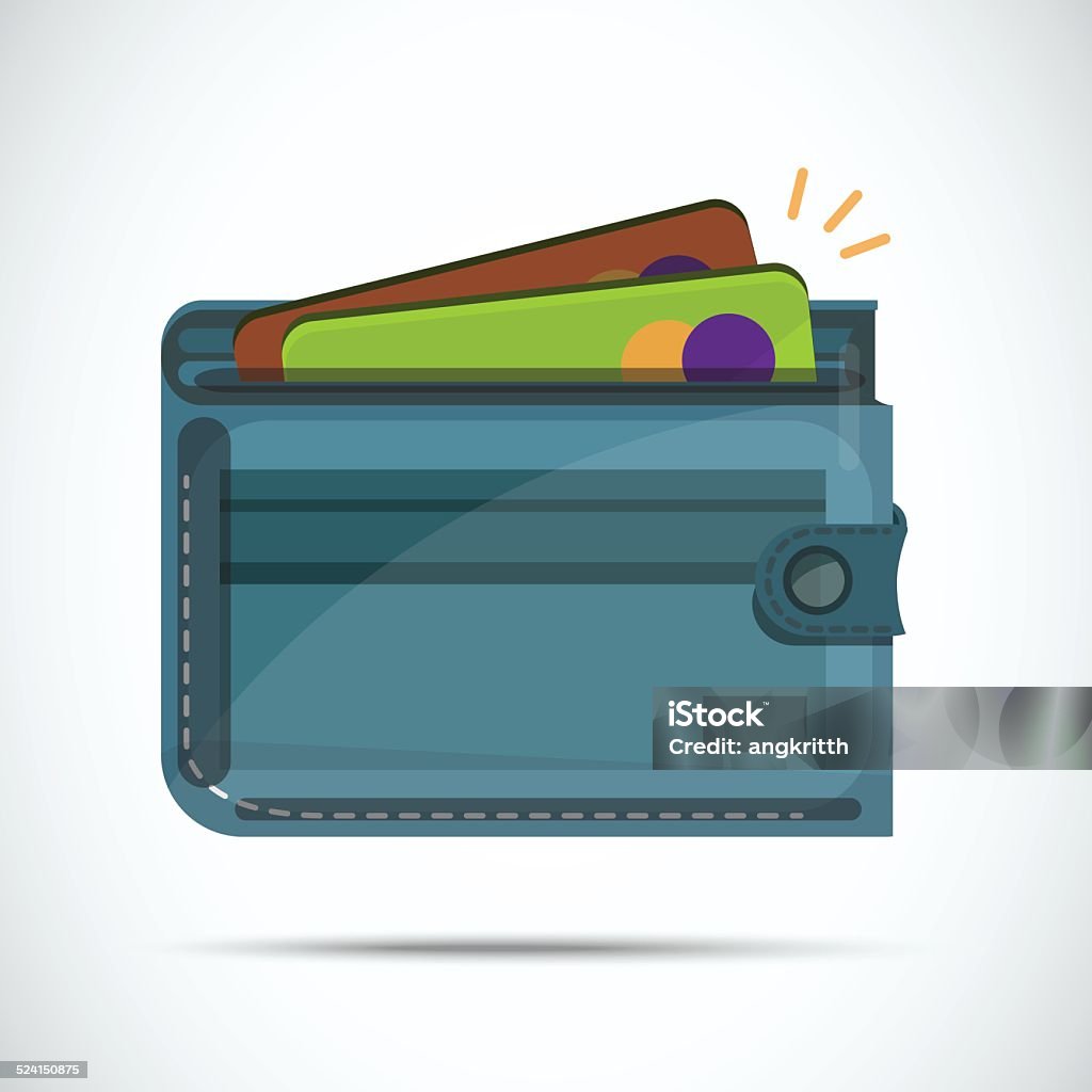 wallet with credit card - vector wallet with credit card. Credit Card stock vector