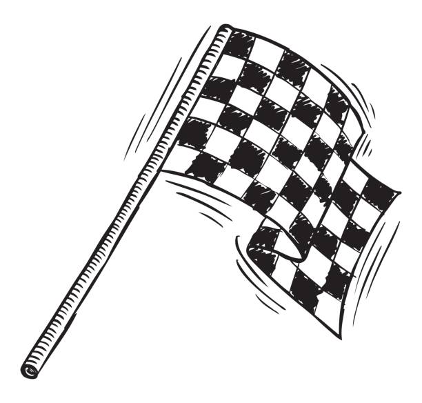 ilustraciones, imágenes clip art, dibujos animados e iconos de stock de bandera de cuadros - checkered flag illustrations