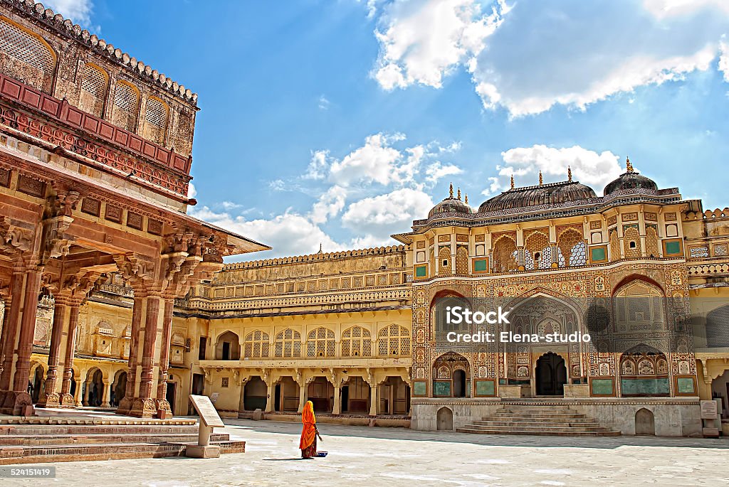 Detail of decorated gateway. Amber fort. Jaipur India Jaipur Stock Photo