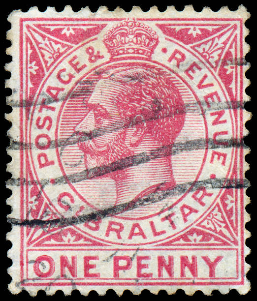 istock Stamp printed in GIBRALTAR shows image of the George V 524152957