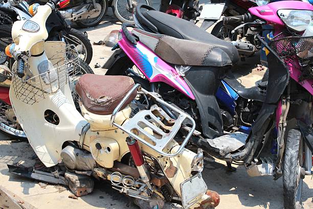 istock The motorcycle accident on a street 524153704