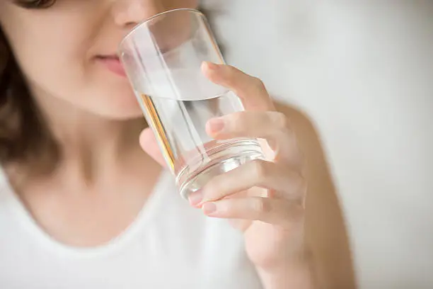 Photo of Drinking water closeup