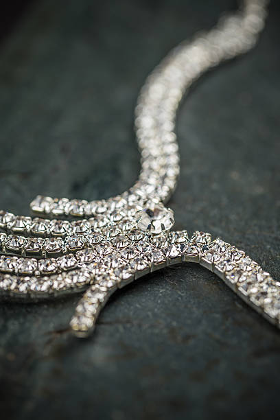 istock Elegant luxury bridal necklace 524154884