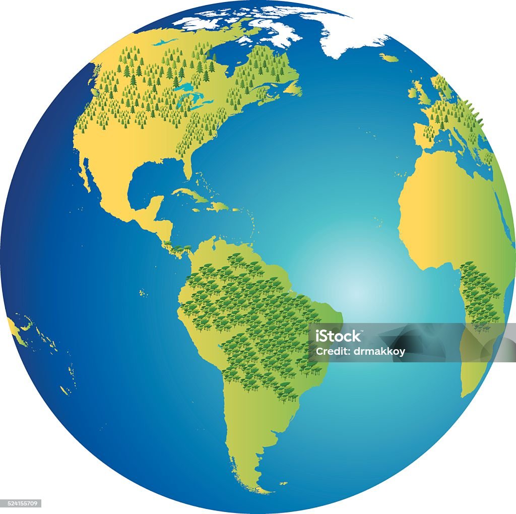 Mapa mundial - arte vectorial de Amazonía del Perú libre de derechos