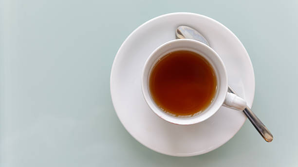 istock Top view of a cup of hot tea 524156278
