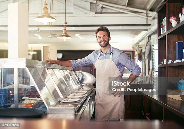 Ive Got The Very Best Coffee In Town Stock Photo - Download Image Now - Diner, Owner, Delicatessen