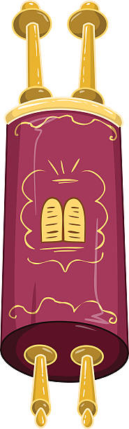 Jewish Golden Closed Torah Holy Bible vector art illustration