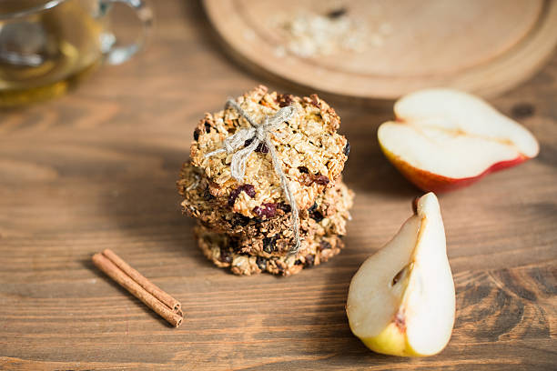 istock Useful oatmeal cookies with raisins and cranberries 524161092