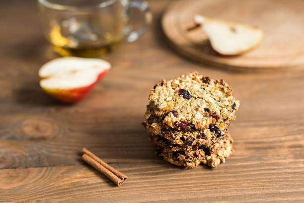 istock Useful oatmeal cookies with raisins and cranberries 524161476