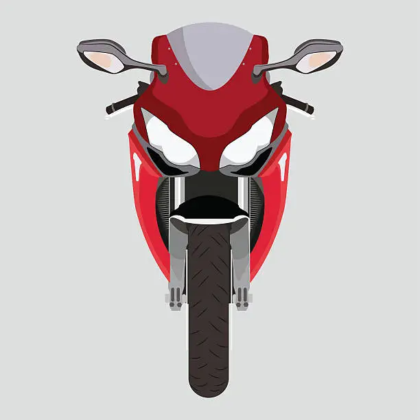 Vector illustration of Motorcycle front view