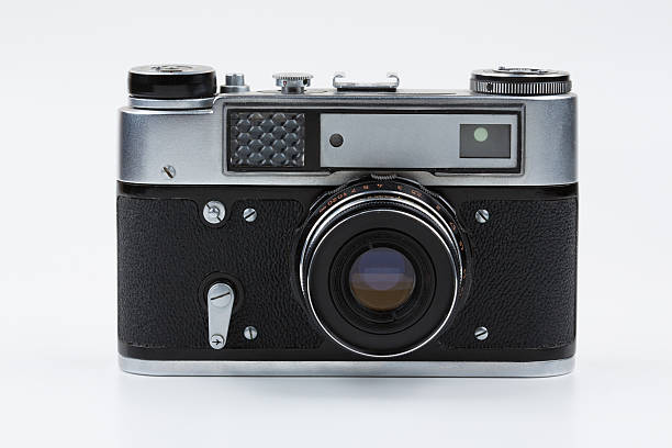 istock Retro film camera on a white background. 524164028