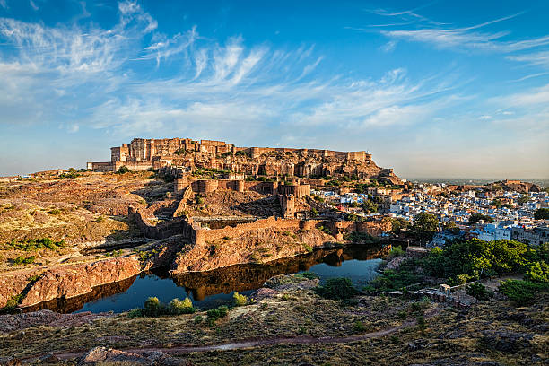 mehrangarh fort, jodhpur, radżastan, indie - mehrangarh zdjęcia i obrazy z banku zdjęć