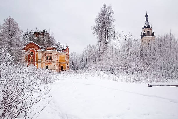 istock Winter view on Trinity Cathedral and belfry with snowdrift before 524165746