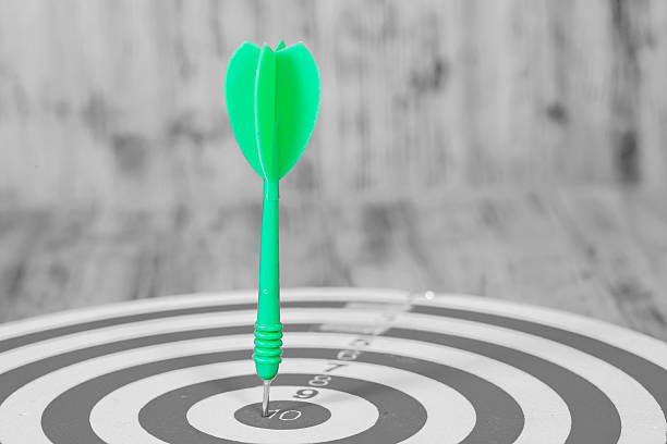 istock Dart hit the center of dartboard 524167510