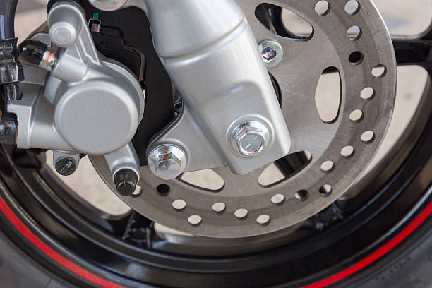 istock Front wheel of a sports motorcycle 524168534