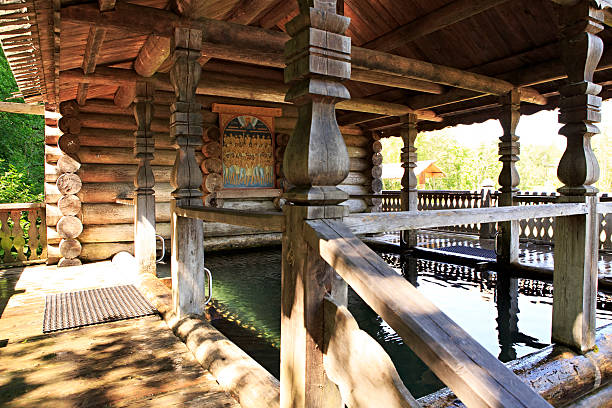 istock Large open font. Holy Spring St. Sergius of Radonezh. 524169731