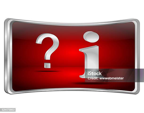Question With Information Button System Information And Question Button 3d Illustration Stock Illustration ...