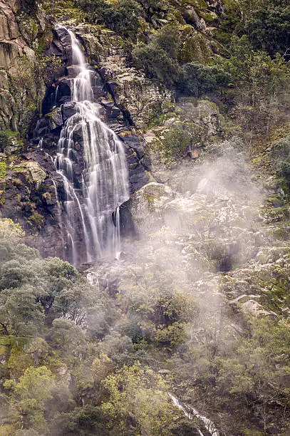 Waterfall Manto de la Virgen. Spain.