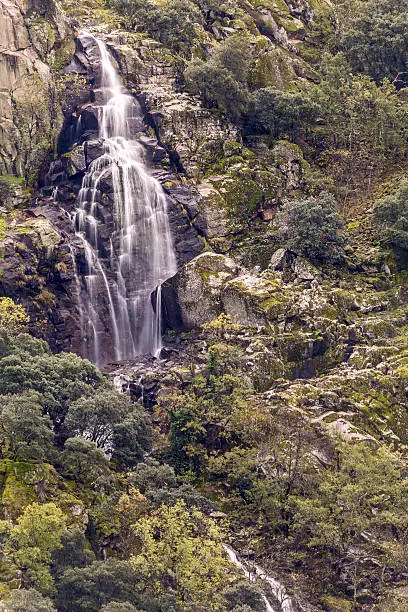 Waterfall Manto de la Virgen. Spain.