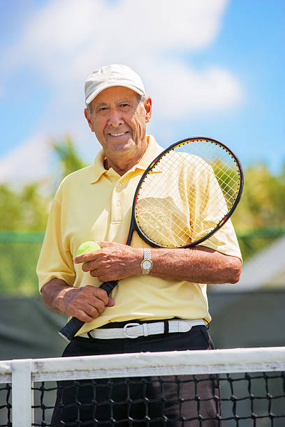 istock Senior tennis player portrait 524174907